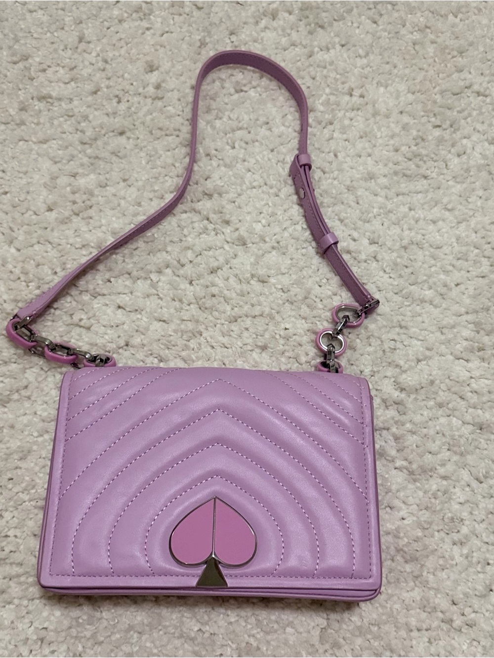kate spade Lavender Leather Crossbody with Flap